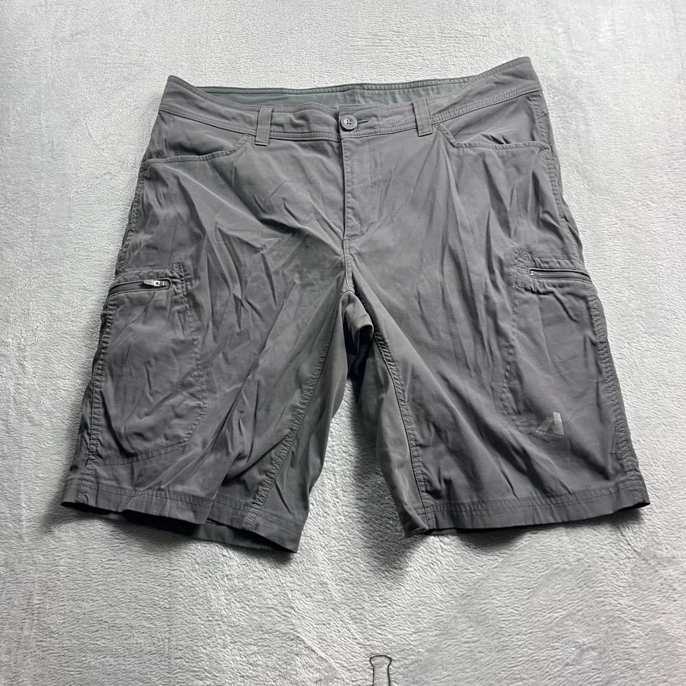 Eddie Bauer First Ascent Guide Shorts Mens 40 Gray Hiking Cargo Performance 10in